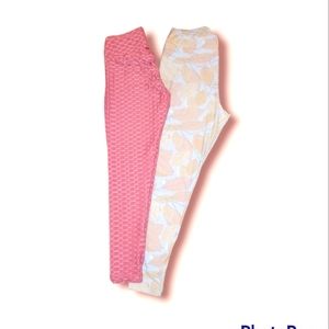 One pair of Tik-Tok leggings and another pair of lularoe leggings for women